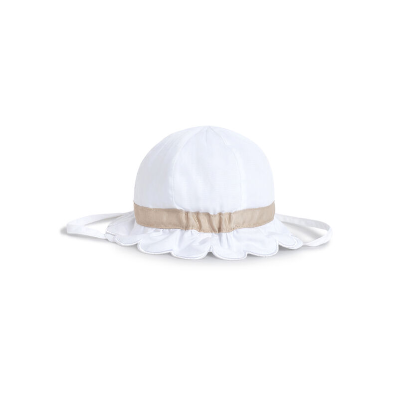 Girls White Knitted Hat image number 1